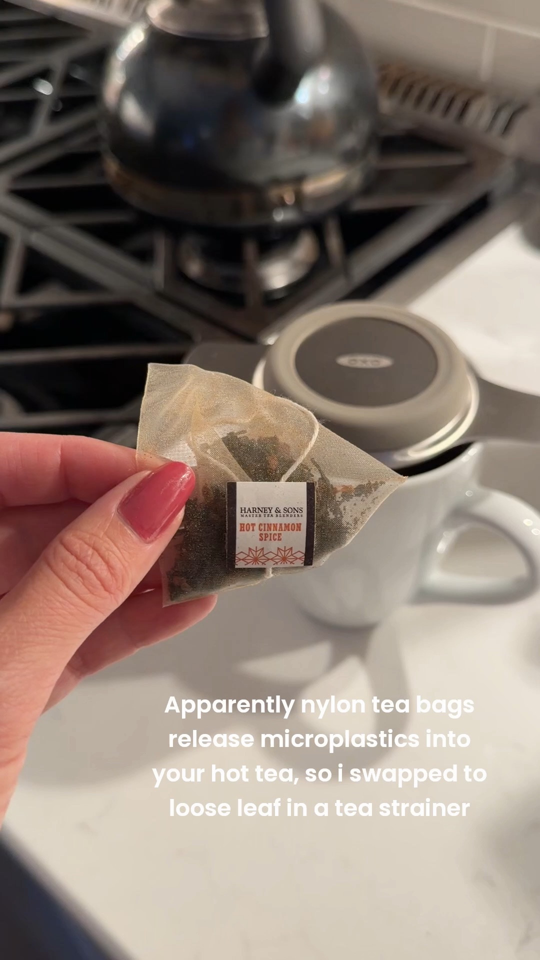 When you read that your mesh/nylon teabag could be releasing micro plastics into your morning tea… You can’t unhear it 🫠 Swapped to loose leaf using a stainless strainer!

#LTKSaleAlert #LTKHome #LTKOver40