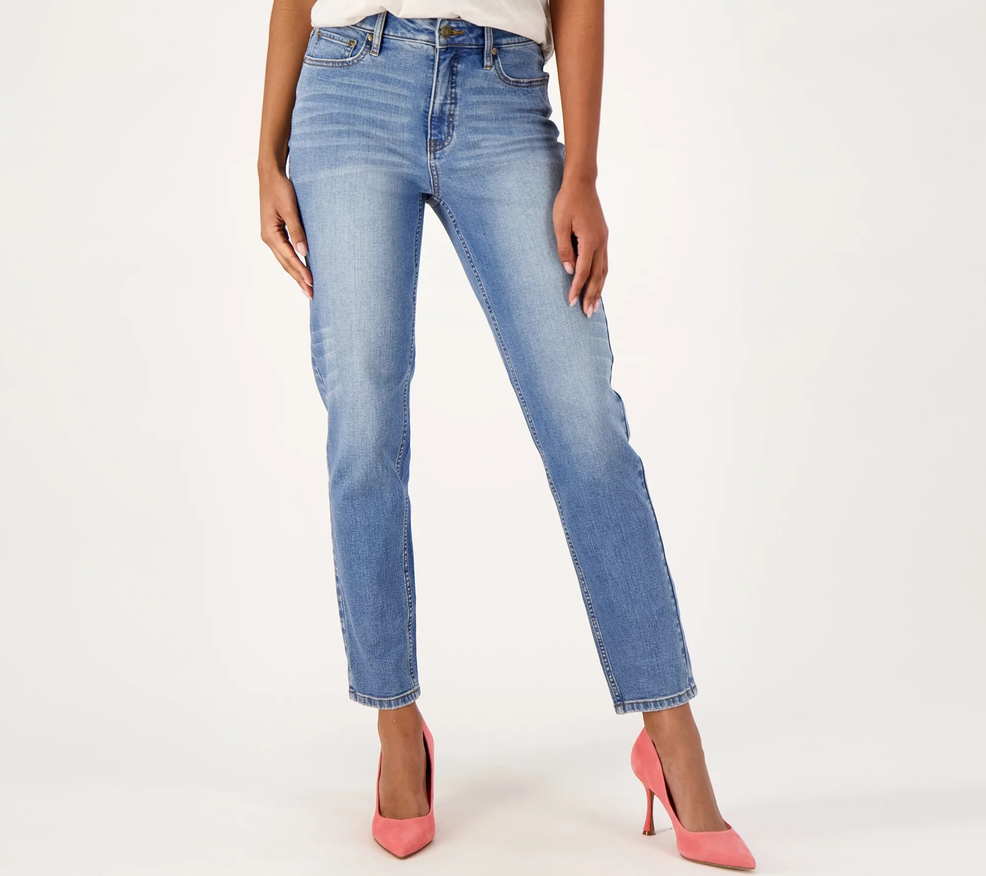 Candace Cameron Bure Regular Pacific Denim Full- Length Jean - QVC.com | QVC
