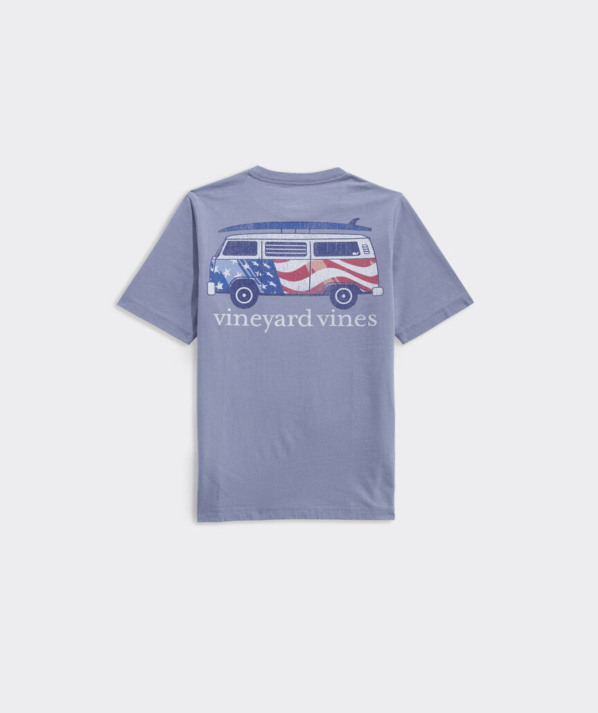 Boys' USA Surfboard Van Short-Sleeve Pocket Tee | vineyard vines