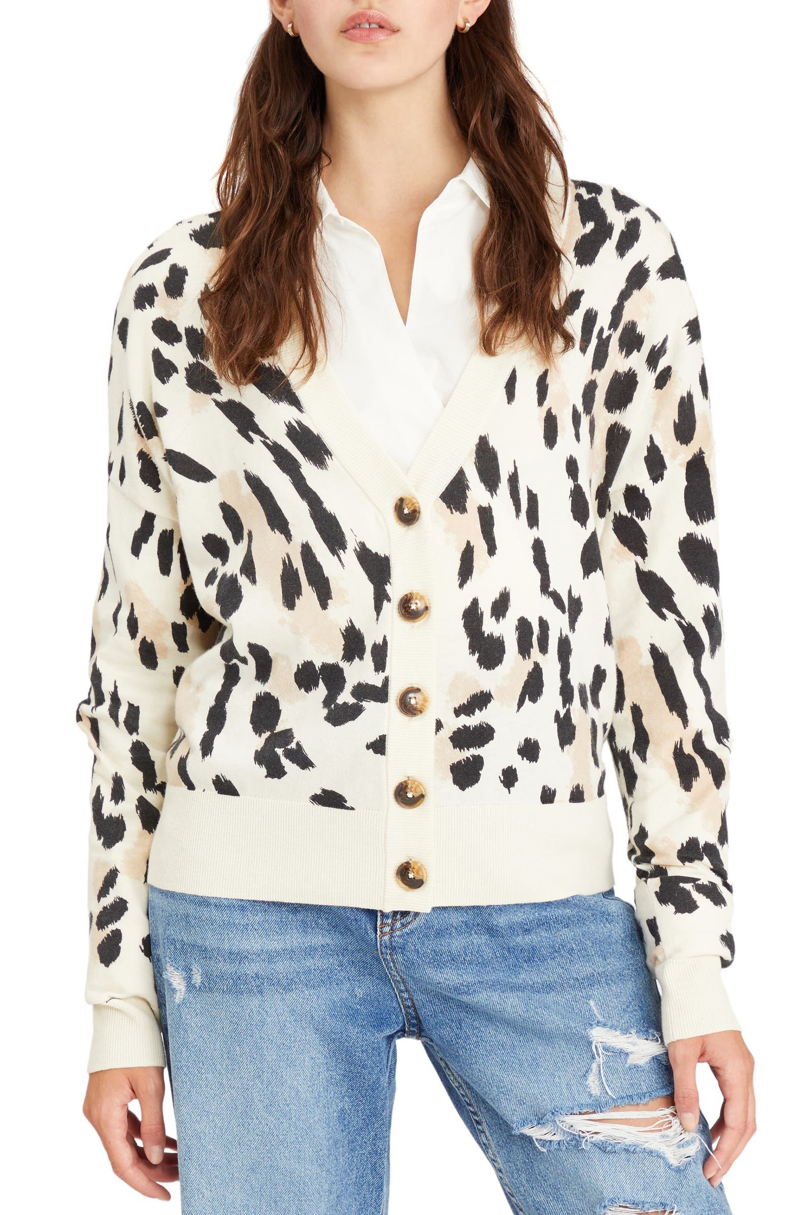 V-Neck Cotton Blend Cardigan | Nordstrom