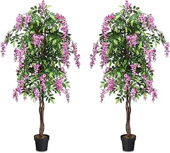 2 Pack 6ft Ficus Artificial Fake Trees for Indoor or Outdoor | Amazon (US)