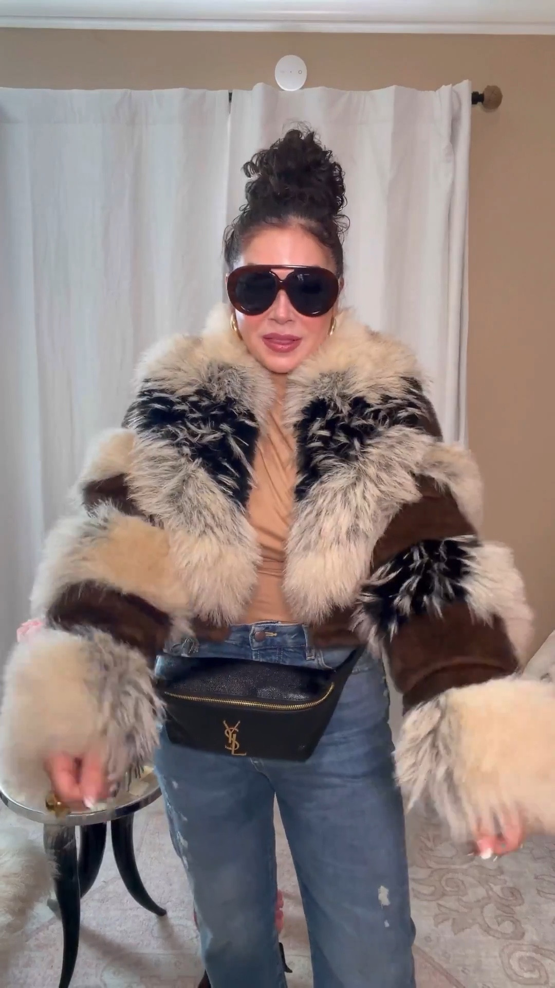 This ruched bodysuit looks and feels like Skims… but it’s actually an Amazon find (and such a good one). Snatched, comfortable, and perfect for layering.
Paired it with my favorite drop-crotch tailored jeans, threw on this epic fur chubby because sometimes an outfit deserves a moment, and finished it off with my leopard booties… because honestly, there is no better neutral.

And just like that, I'm ready to conquer this day!

Everything is linked for you in LTK. Go treat yourself. 💛

#styleover50 #over50andfabulous #midlifewomen #Over50Style #womenover50 

#LTKgrwm #LTKootd #LTKOver40