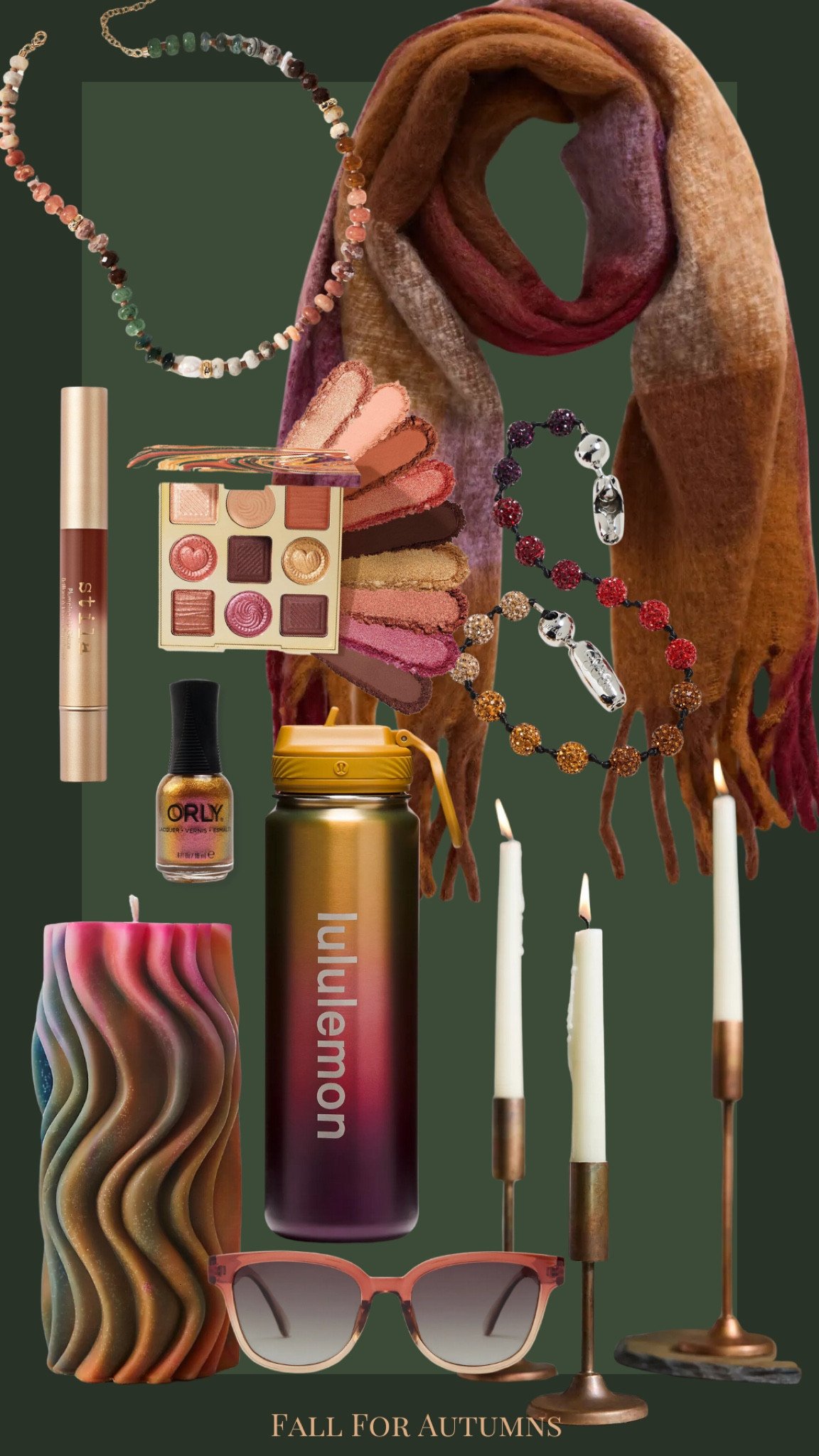 Autumn gifts, gift guides, gifts for her, pottery barn, Anthropologie, tarte, eyeshadow, house of colour, color analysis, true autumn, dark autumn, warm autumn, lululemon water bottle, beaded necklace, nail polish, cell phone chains, scarf, teen gifts, women gifts

#LTKGiftGuide #LTKFindsUnder100