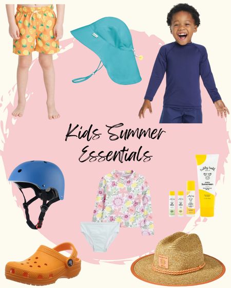 Kids Summer Essentials! Best kids bathing suits, rash guards, hats, helmets, shoes/sandals, and sunscreen.

#LTKkids #LTKswim #LTKSeasonal