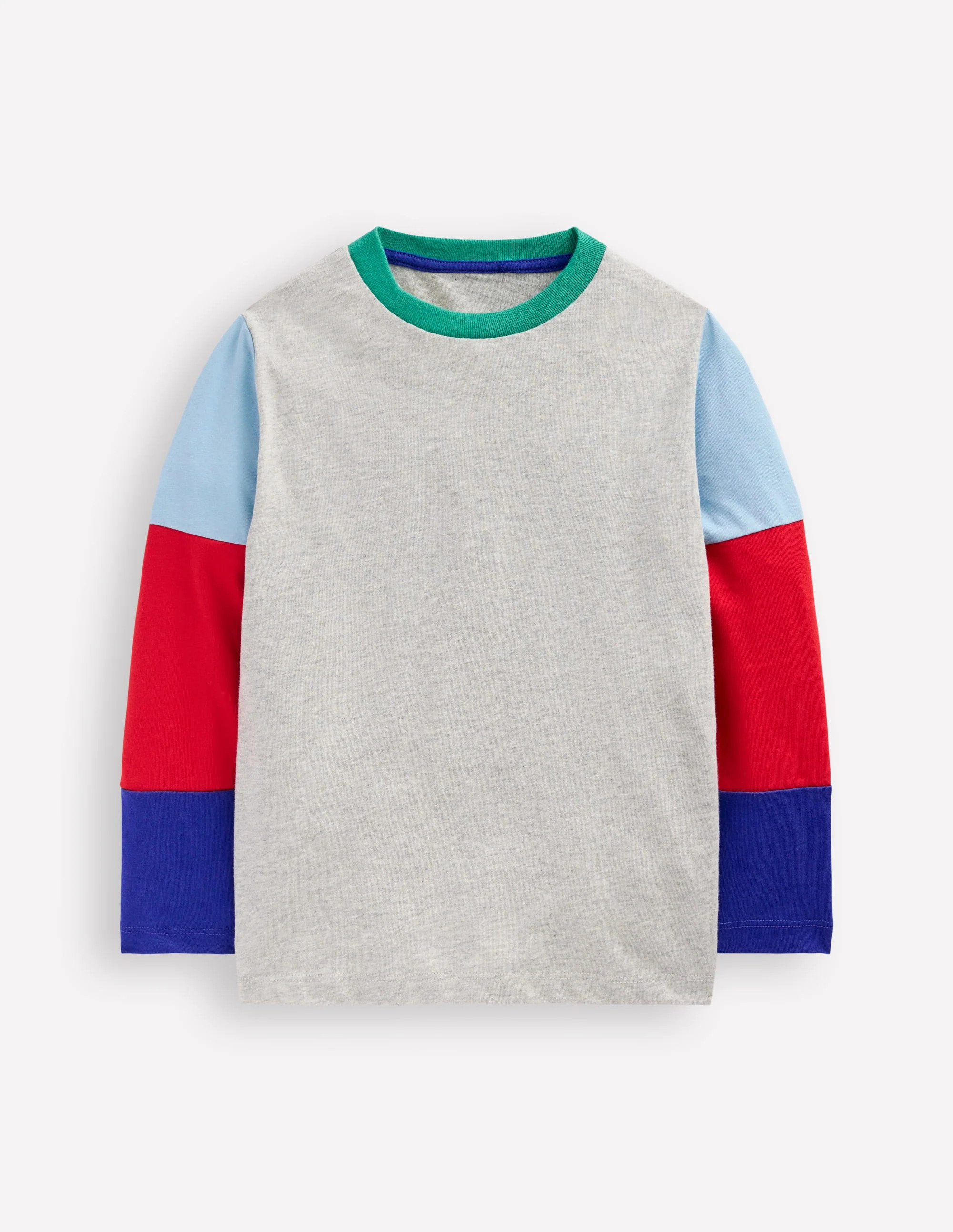 Long Sleeve Hotchpotch T-shirt-Grey | Boden (US)