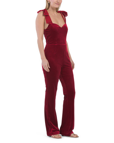 Velvet Sweetheart Neck Jumpsuit | Marshalls
