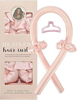 Satin Heatless Hair Curler Set Sleep in Silk Hair Rollers Headband No Heat Curling Rod with Scrun... | Amazon (US)