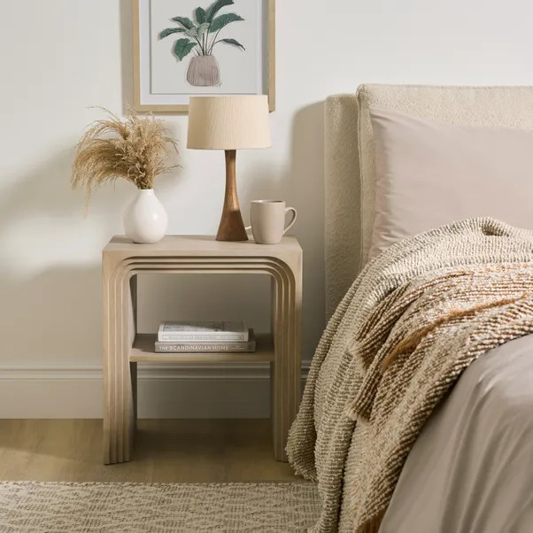 Romy Bedside Table, Mango Wood | Dunelm
