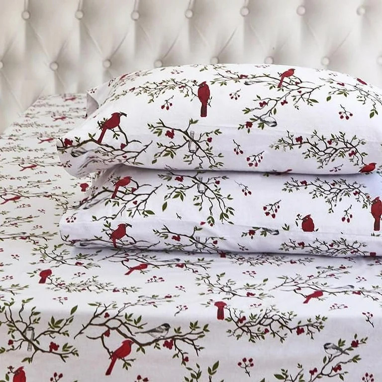 Elegant Comfort Ultra Soft 4-Piece Sheet Set - Holiday Christmas Flannel Sheets, Warm and Anti-Pi... | Walmart (US)