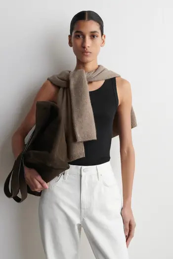 COS Ribbed-Cotton Round-Neck Tank Top | Nordstrom | Nordstrom