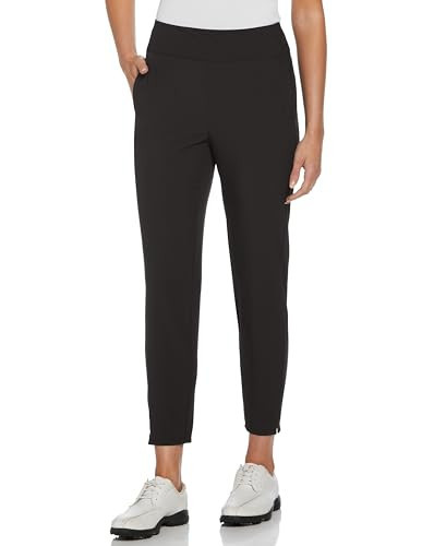 PGA TOUR Women’s Stretch Woven Ankle Golf Pants with Tummy Control 27", Caviar Black, X-Large | Amazon (US)