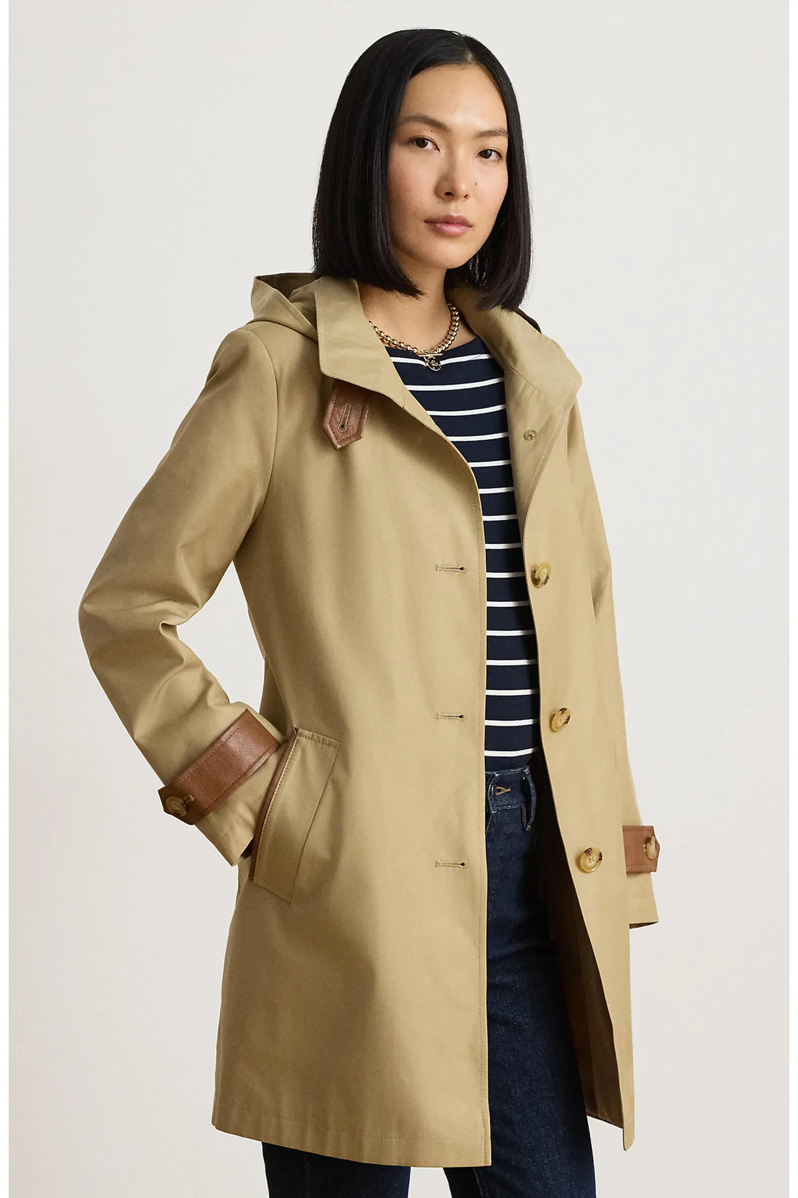 Hooded Cotton Blend Coat (Women) | Nordstrom | Nordstrom