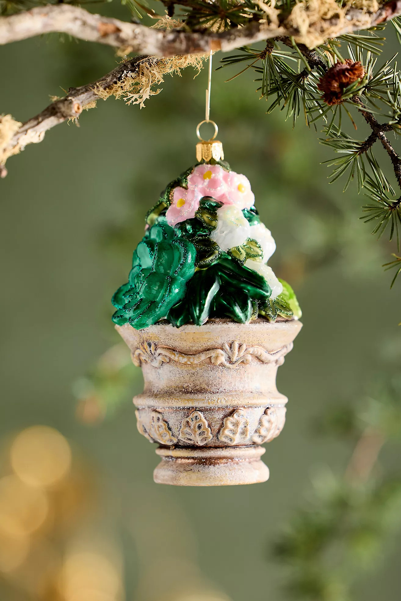Terrain Succulent Planter Glass Ornament | Anthropologie (US)