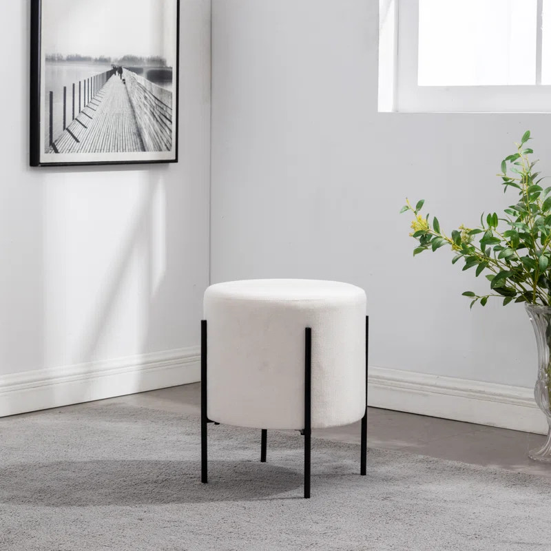 Degnan 16'' Wide Round Standard Ottoman | Wayfair North America