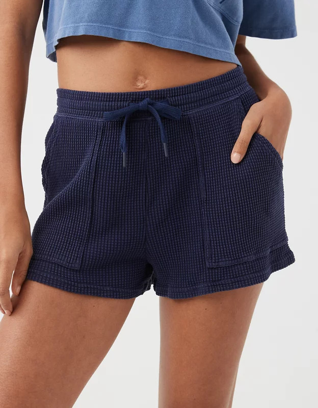 OFFLINE By Aerie Wow! Waffle High Waisted Shorts | Aerie