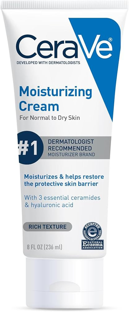 CeraVe Moisturizing Cream, Face Body Moisturizer, Normal to Dry Skin, 8 Fl Oz | Amazon (US)