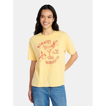 Mother’s Day Women’s Flower Market Cotton Graphic Tee from Way to Celebrate, Sizes S-XXXL | Walmart (US)