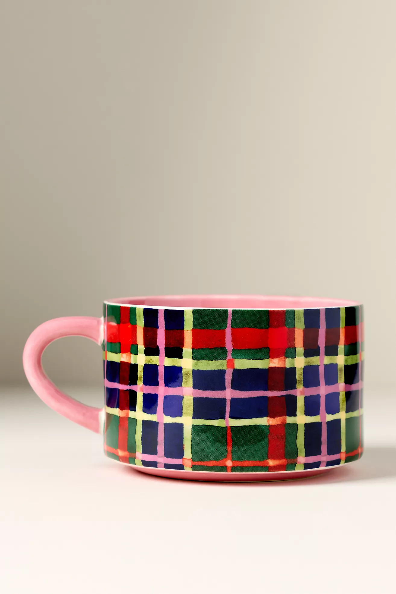 Tartan Stoneware Soup Mug | Anthropologie (US)