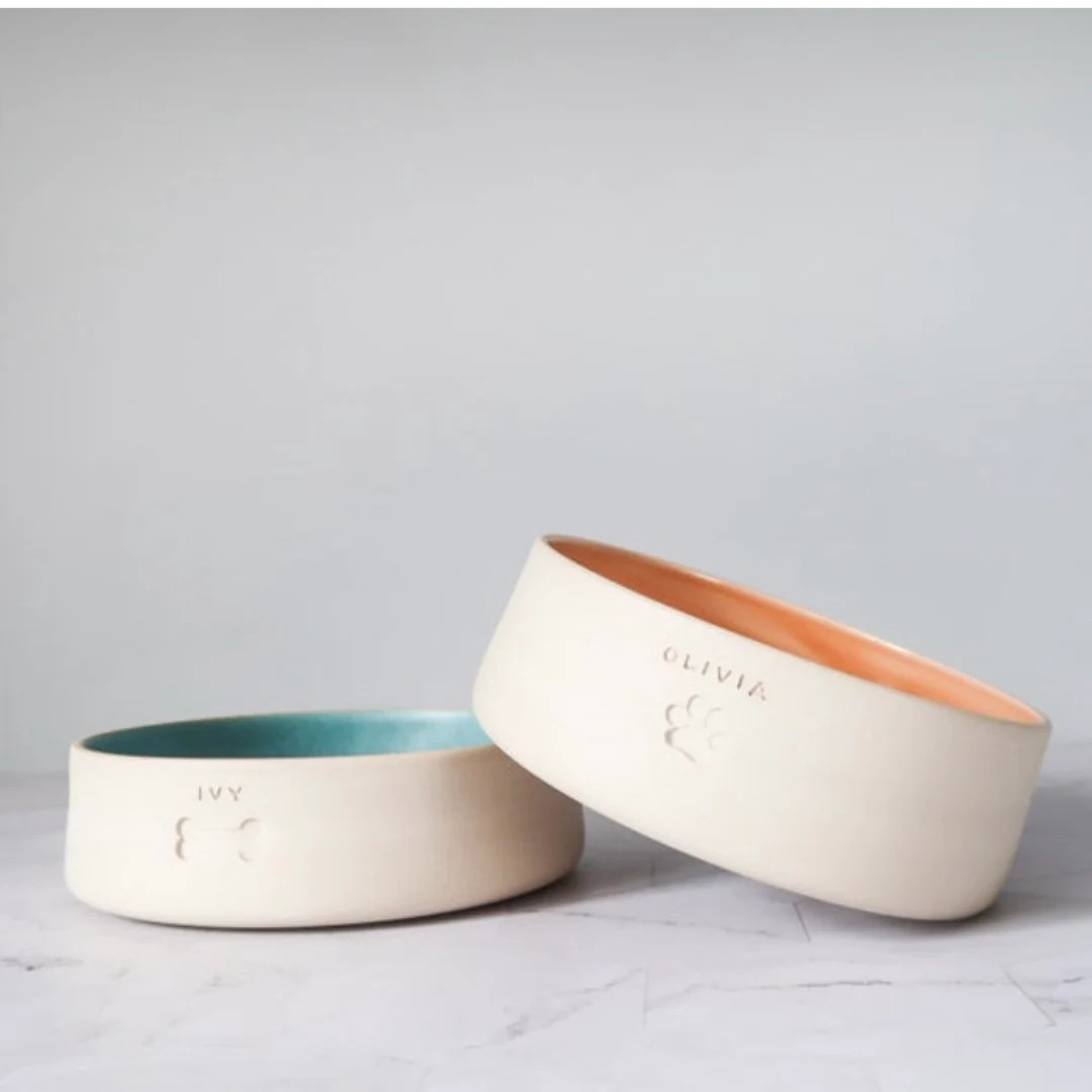 Personalised Pet Bowl Handmade Bowl Cats Dogs Kittens & Puppies Ceramic Food/water Unique Pet Sup... | Etsy (US)