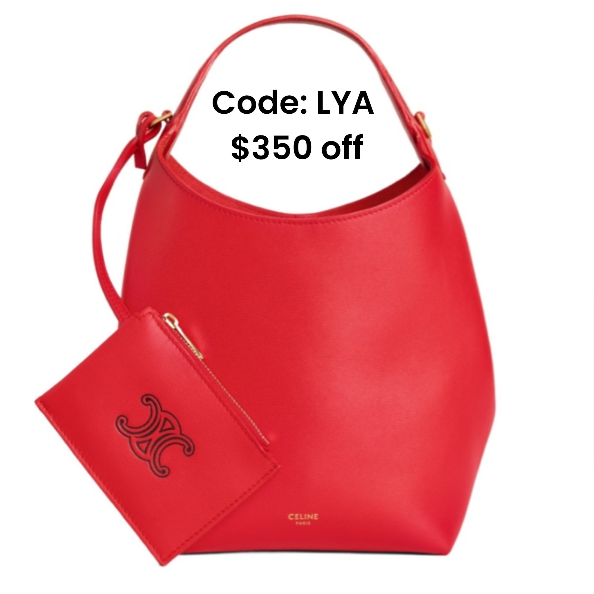 CELINE RED HOBO