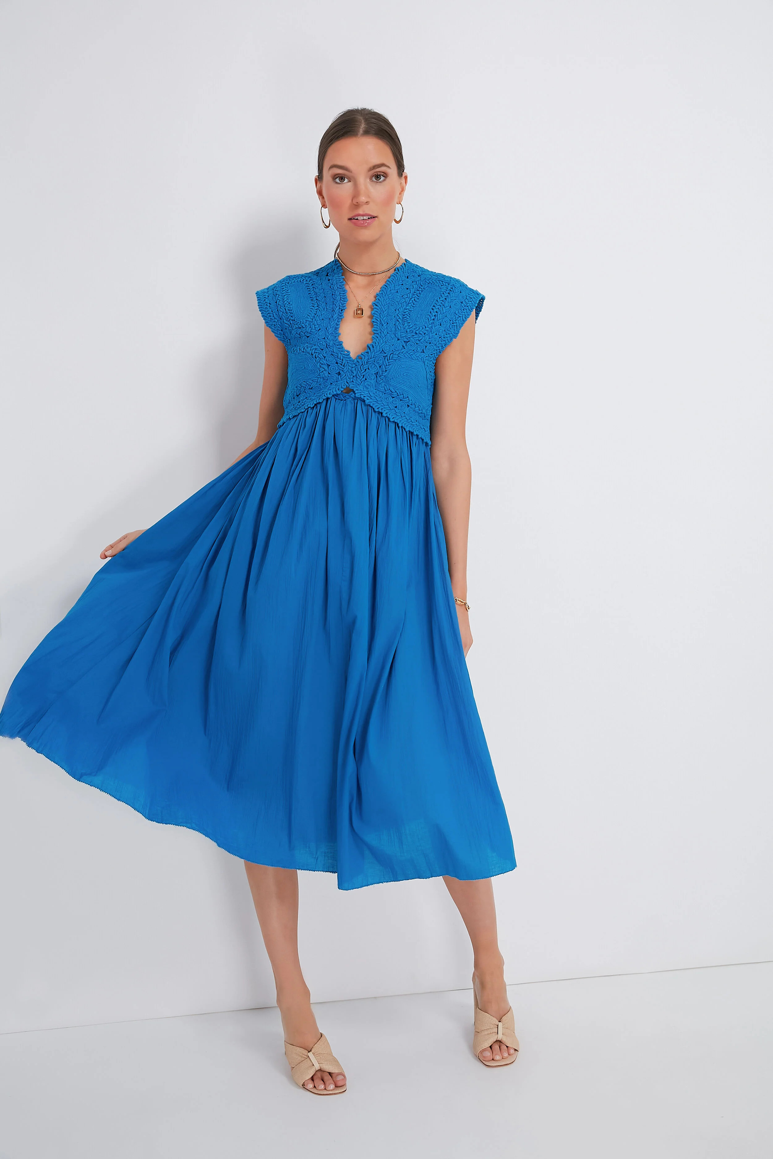 Aqua Camila Pleating Short Sleeve Dress | Tuckernuck (US)