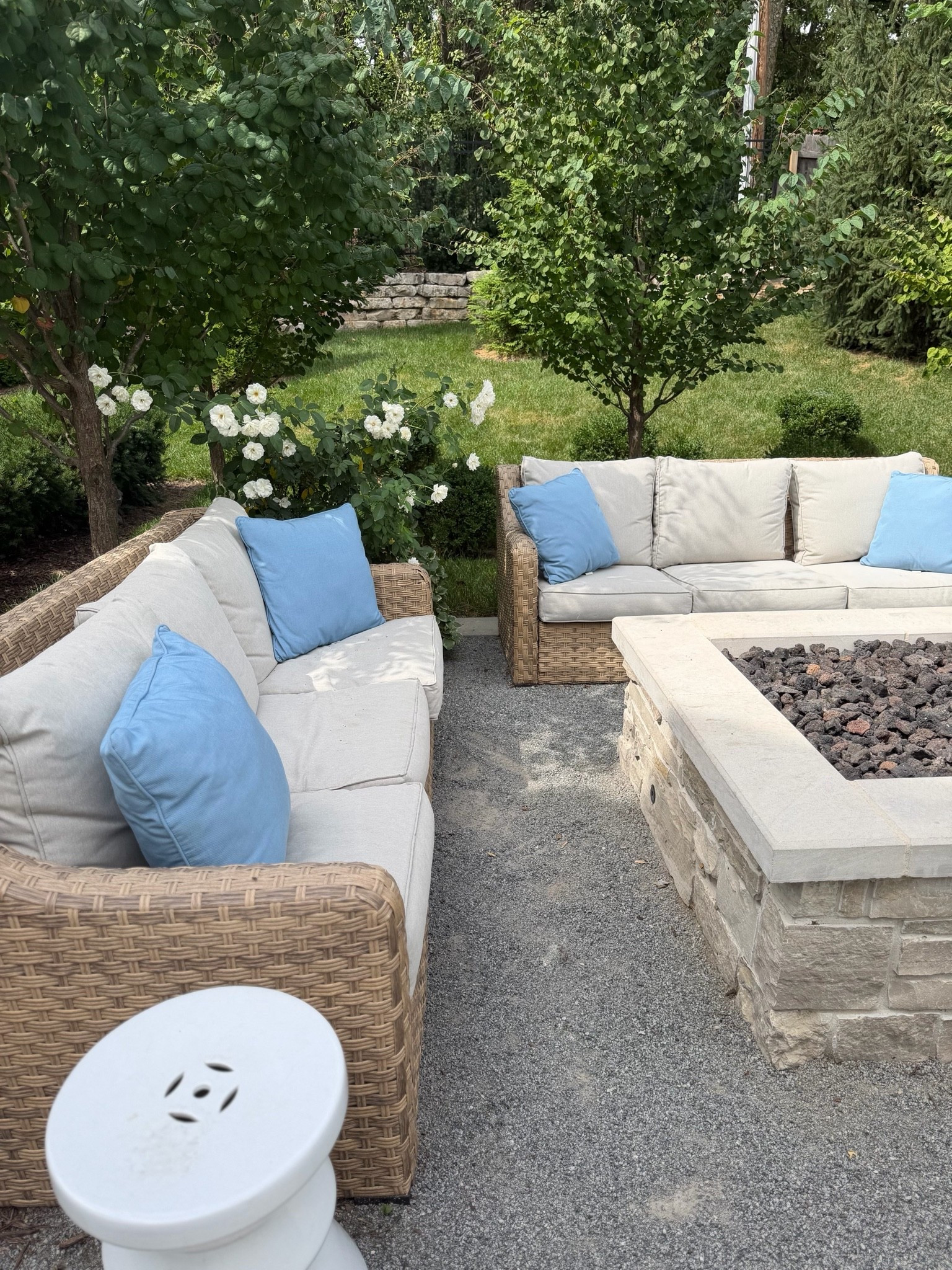 Enjoying these last few weeks of summer on our outdoor patio. 💙 Our outdoor dining table has been the perfect spot for family dinners, and I love how the outdoor umbrella, rattan woven sofas, blue pillows, and outdoor chairs make the space feel like an extension of our home.

Trying to soak up every bit of patio season before fall arrives!

#LTKHome #LTKSaleAlert

#LTKHome #LTKSaleAlert