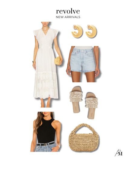 Revolve new arrivals. This white tiered dress and straw clutch are perfect for a vacation look. 

#LTKBeauty #LTKStyleTip #LTKSeasonal