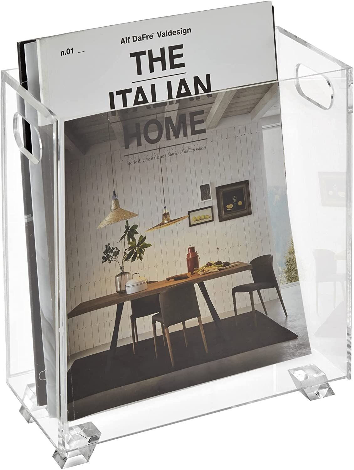 Acrylic Magazine Holder - Crystal Clear Acrylic Holder - Shatterproof - Open Top - Space Saver - ... | Amazon (US)