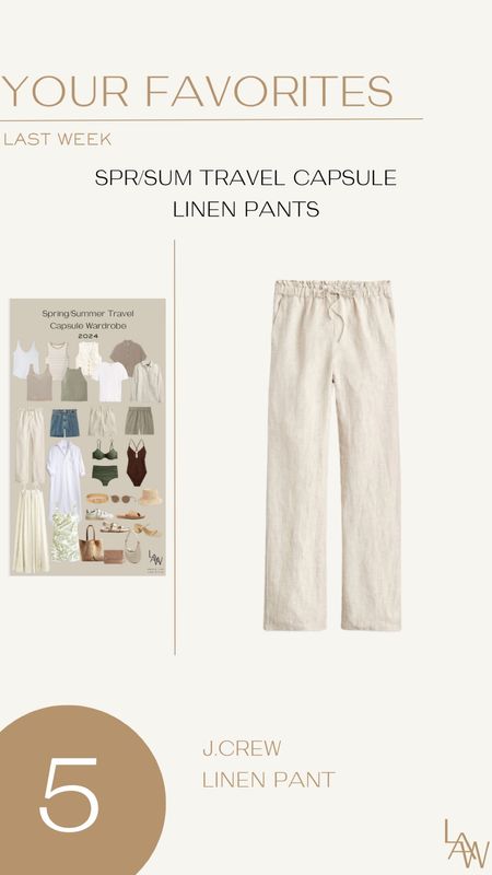 Best Seller: J.Crew Linen Pants

#LTKfindsunder100 #LTKfindsunder50 #LTKstyletip