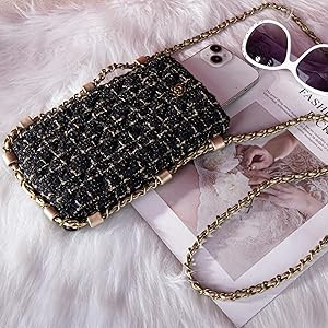 Montana West Small Quilted Cell Phone Purse for Women Soft Chain Crossbody Cellphone Wallet Bag | Amazon (US)