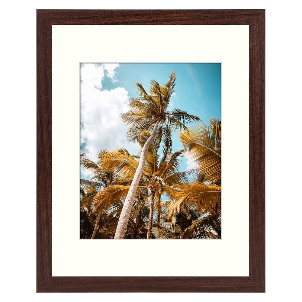 Frametory, 11x14 Picture Frame with Mat for 8x10 Photo - High Definition Glass Wide Molding - Pre... | Amazon (US)