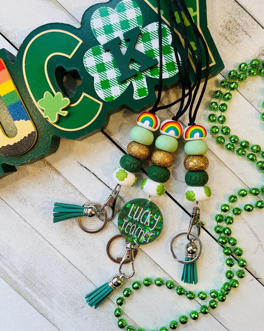 Teacher Lanyard, Teacher Gift, St Patricks Day Lanyard, Lucky Charms Lanyard Teacher, Irish Lanya... | Etsy (US)
