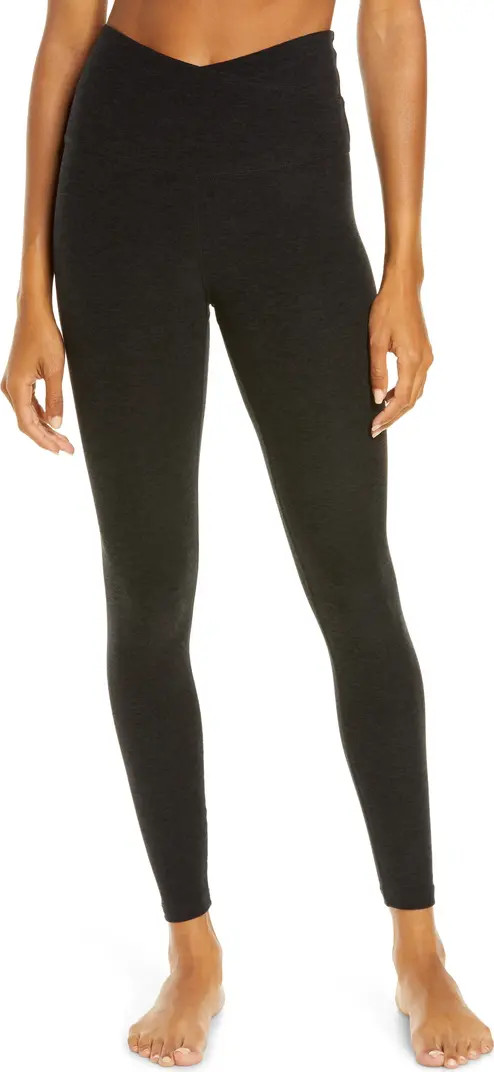 At Your Leisure Space Dye High Waist Midi Leggings | Nordstrom