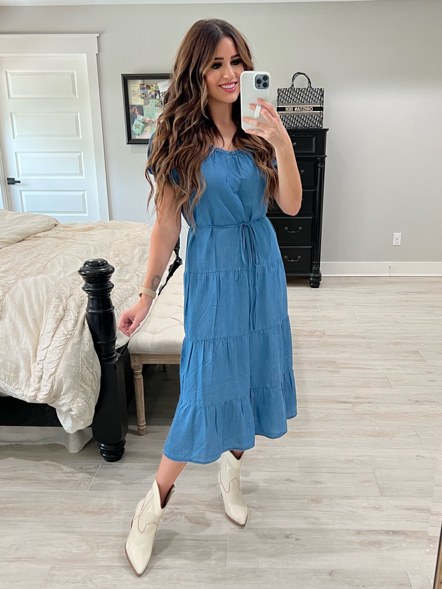 Chambray midi dress small
Target western booties tts

#LTKshoecrush #LTKunder100 #LTKSeasonal