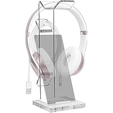 GeekDigg Headphone Stand Gaming Headset Holder for Desk Cable Organizer & Cellphone Stand for All... | Amazon (US)