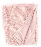 North End Decor Faux Fur, Mongolian Long Hair Pink Throw Blankets, 50x60 Large | Amazon (US)