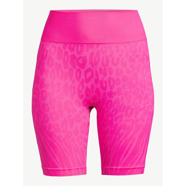 Sofia Active by Sofia Vergara Women's Seamless High Waisted Animal Print Bike Shorts - Walmart.co... | Walmart (US)