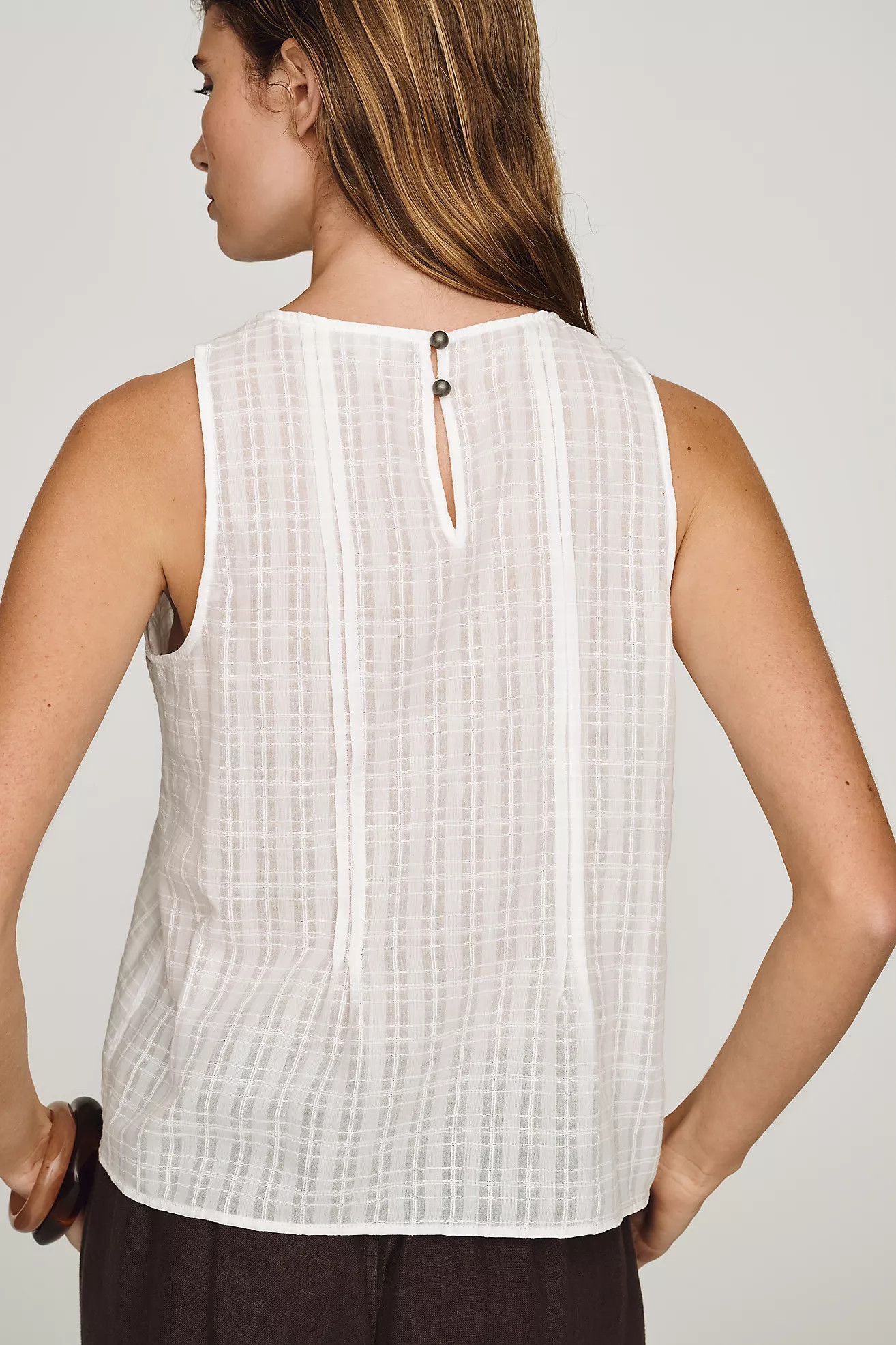 Pilcro Cotton Pintuck Tank | Anthropologie (US)
