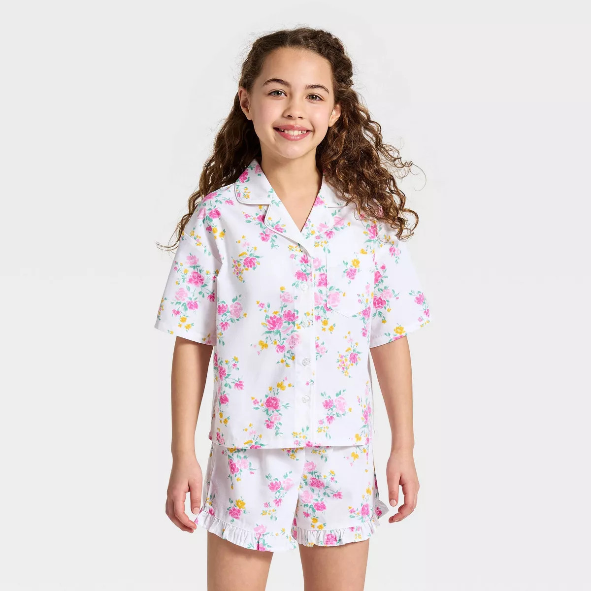 Girls' 2pc Mommy & Me Pajama Set - Cat & Jack™ Cream XS | Target