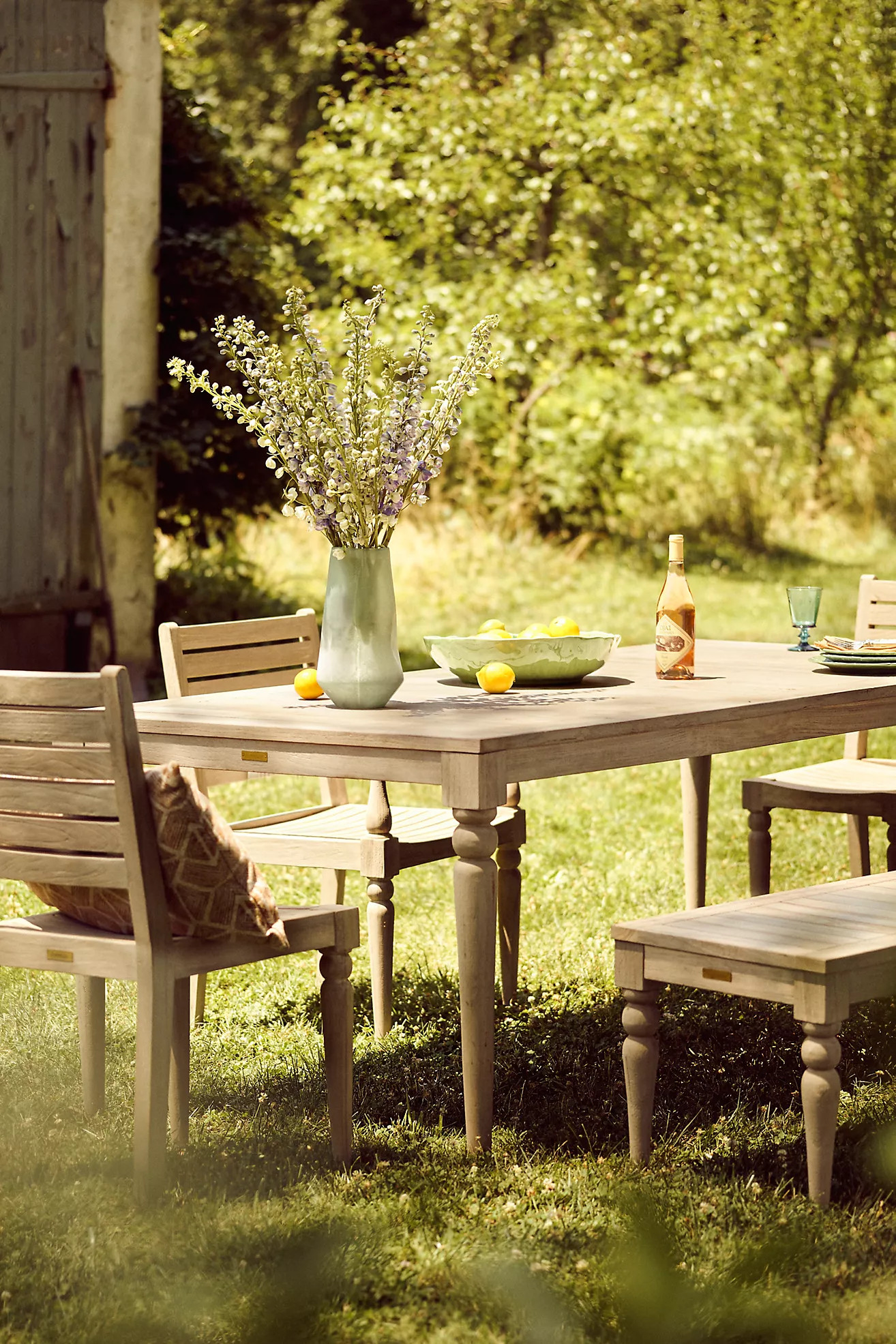 Shoreham Teak Dining Table, 7' | Terrain