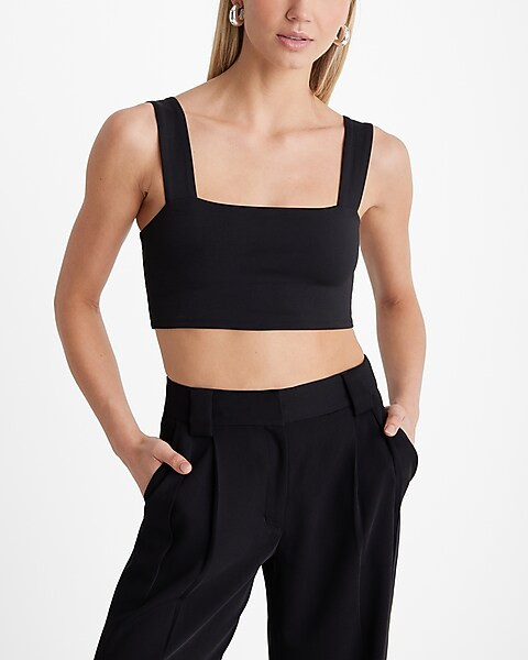 Body Contour High Compression Square Neck Cropped Tank | Express