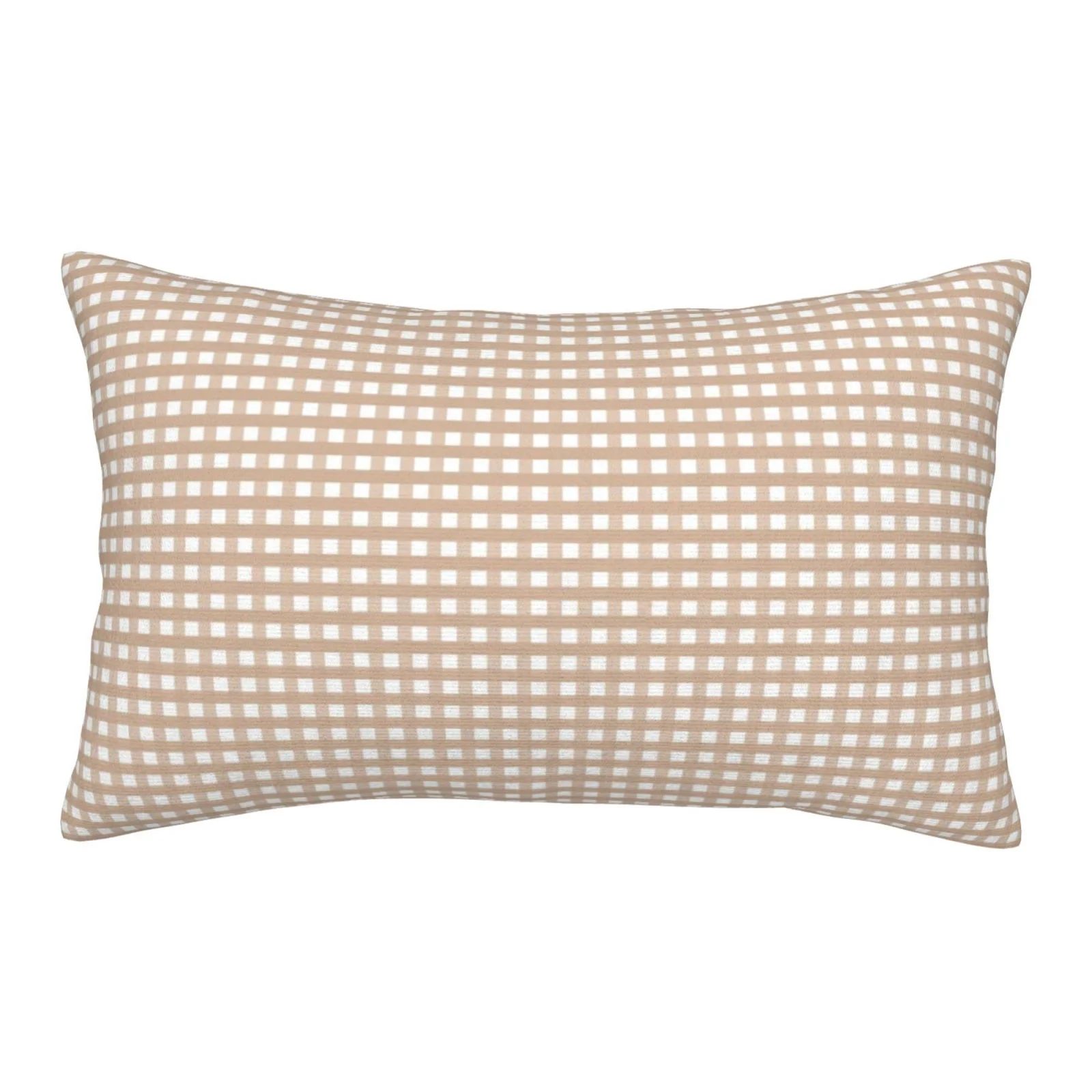 Balery Brown Gingham Pillow Covers,Bed Pilowcases,Reversible Plush Throw Pillow Covers End Pillow... | Walmart (US)