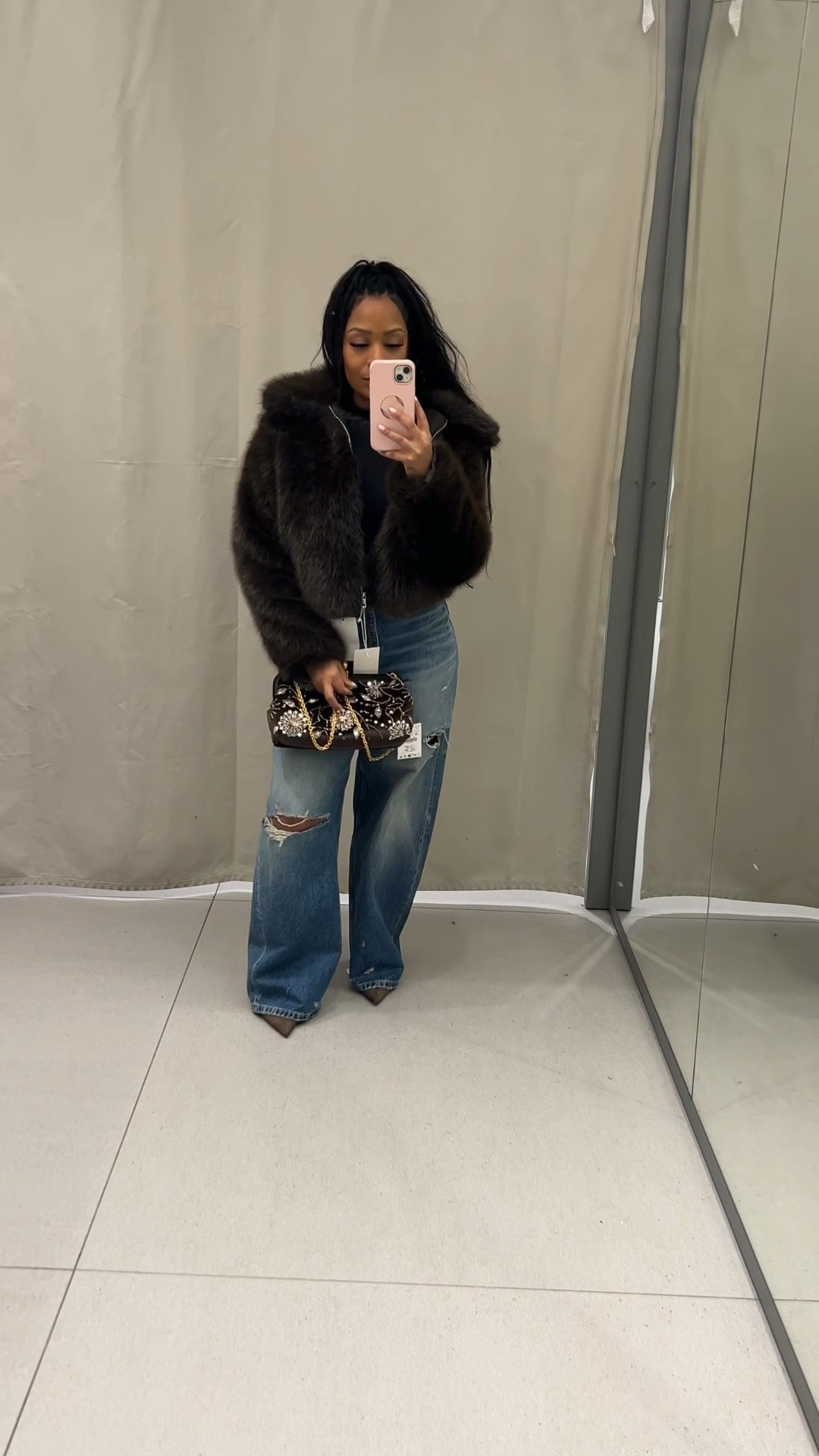 All my faux fur picks from Zara I am loving ! I styled my new fave jeans , and these boots are so cute ! First vest is sold out .. 

Size 6 in both jeans no stretch in them 

#LTKSaleAlert #LTKOver40
