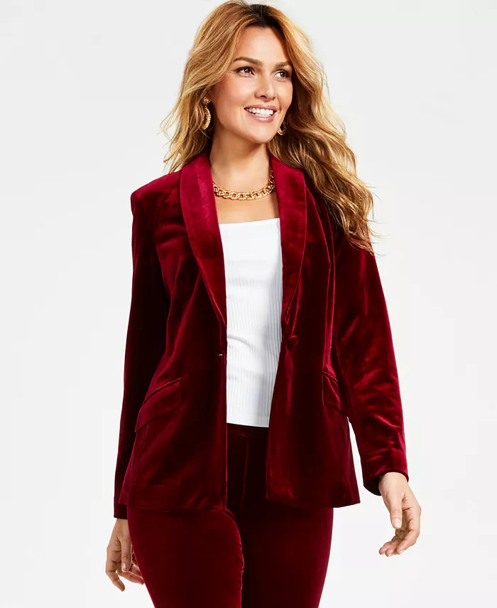 Women's Velvet Blazer, Created for Macy's | Macy's