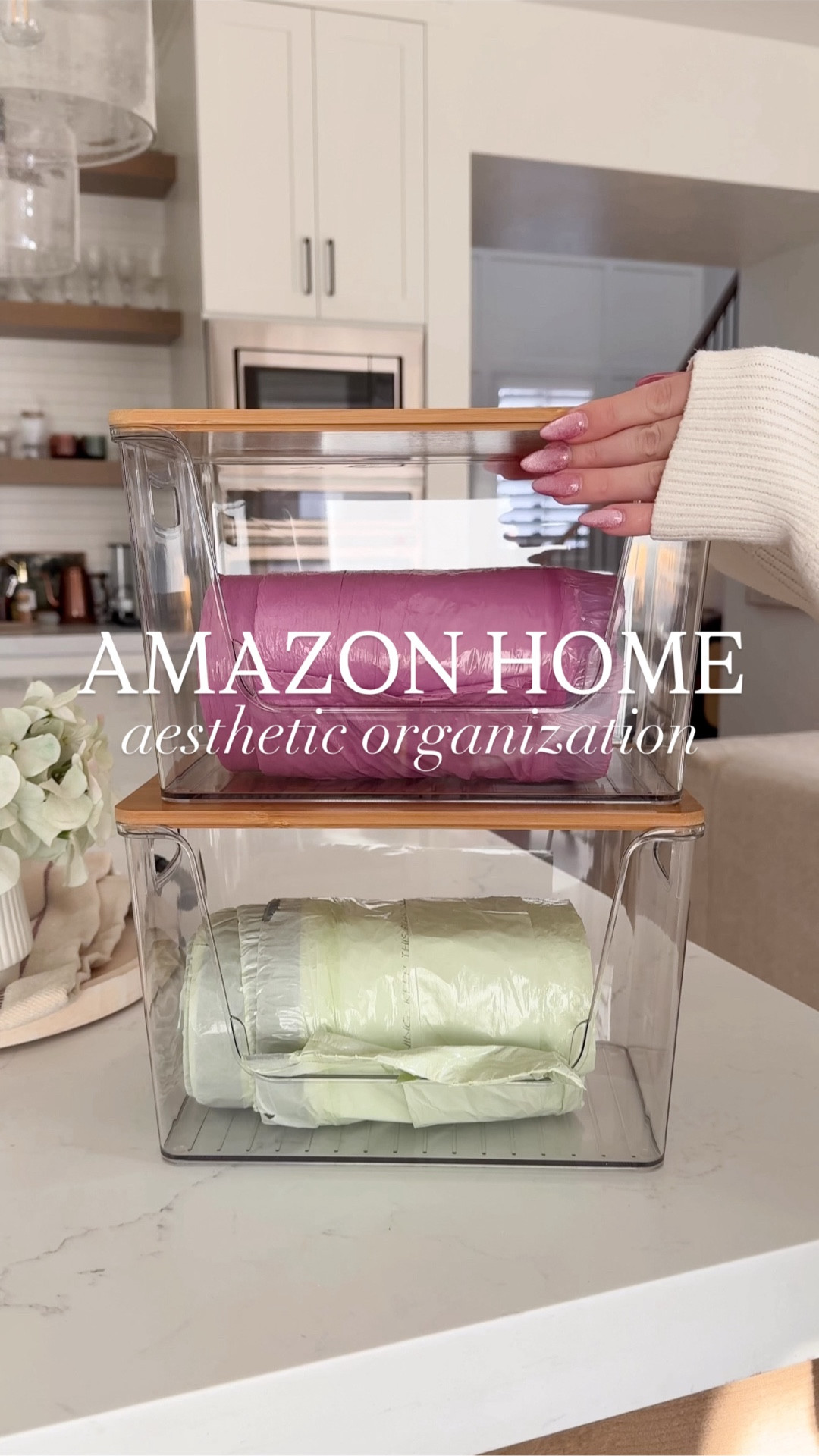These clear pantry organizers are perfect for organizing trash bags and other necessities under the sink or food in the pantry! They can be used in so many different ways! 💕🙌🏻

#asmrorganizing #amazonfavorites #asmr #thesistershoppers #amazonhome

#LTKmomlife #LTKHome
