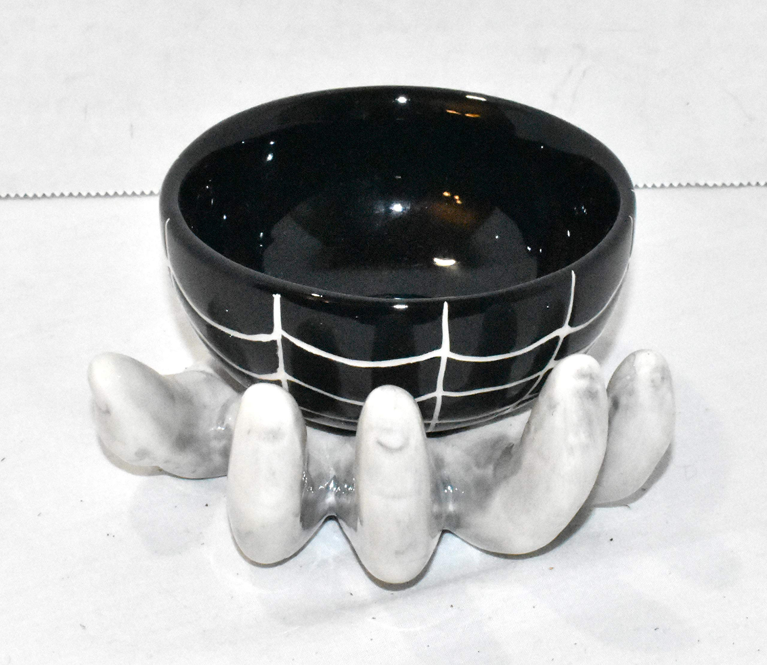 New Skeleton Hand Holding a Spider Web Ceramic Condiment Holder Dip Bowl | Amazon (US)