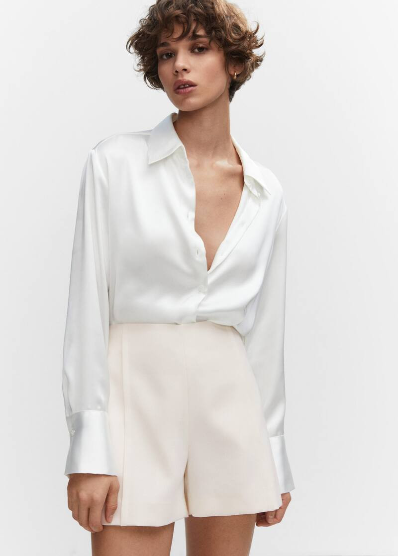 Pleated High Waist Shorts | MANGO (US)