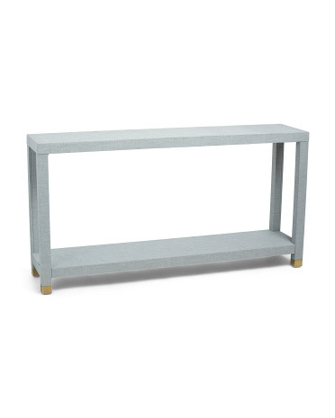 58X31 Linen Wrapped Console Table | TJ Maxx