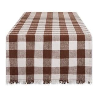 DII® 72" Heavyweight Check Fringed Table Runner | Michaels Stores