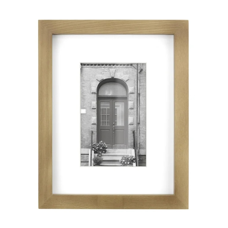 Better Homes & Gardens 7x9 Matted to 4x6 Gallery Tabletop Picture Frame, Natural Wood | Walmart (US)